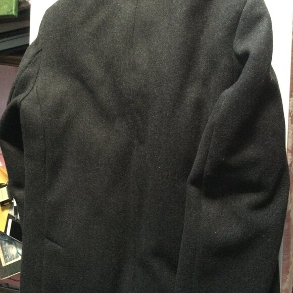 Joe men's coat black large 87cm long 40% wool - Picture 5 of 11